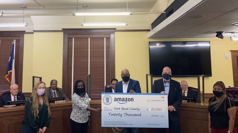 Amazon donates $20K for community garden at Four Corners Recreation Center in Sugar Land