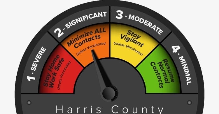 Harris County lowers COVID-19 threat level