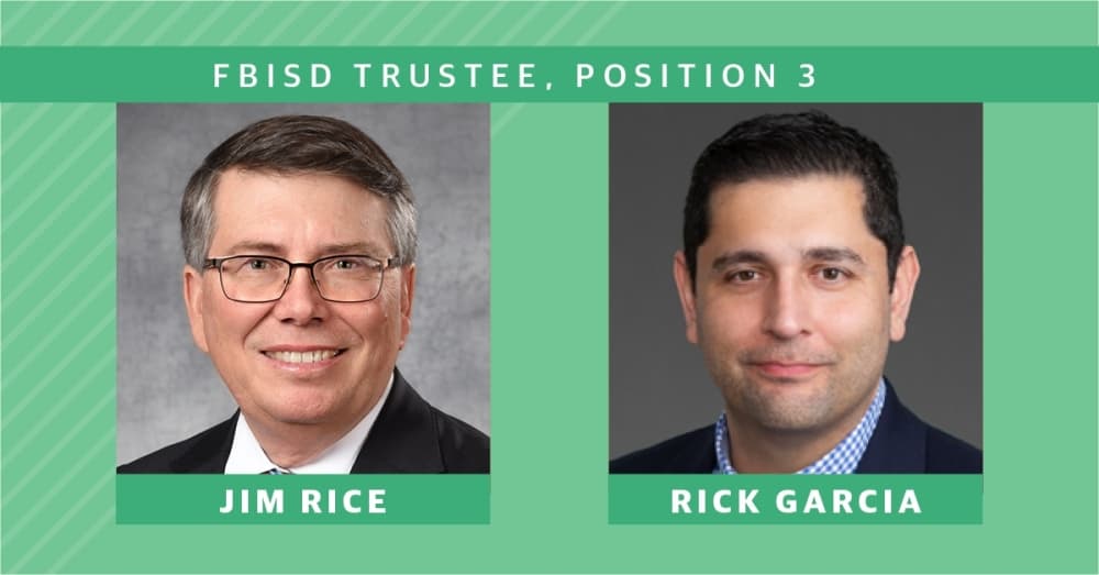 Jim Rice, Rick Garcia announce campaigns for Position 3 seat on Fort Bend ISD board of trustees