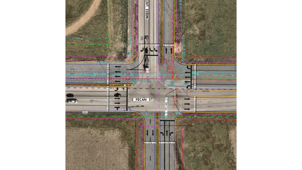 Pflugerville officials OK design work for potential 'innovative intersection' at East Pecan, Weiss Lane