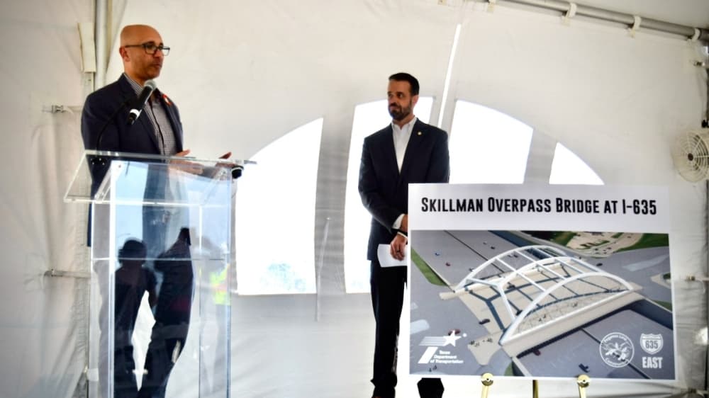 TxDOT marks milestone in Dallas 635 East Project with temporary bridge installation