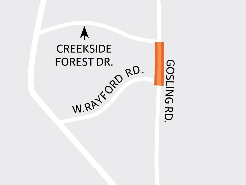 Construction continues on Gosling Road Segment 3 widening
