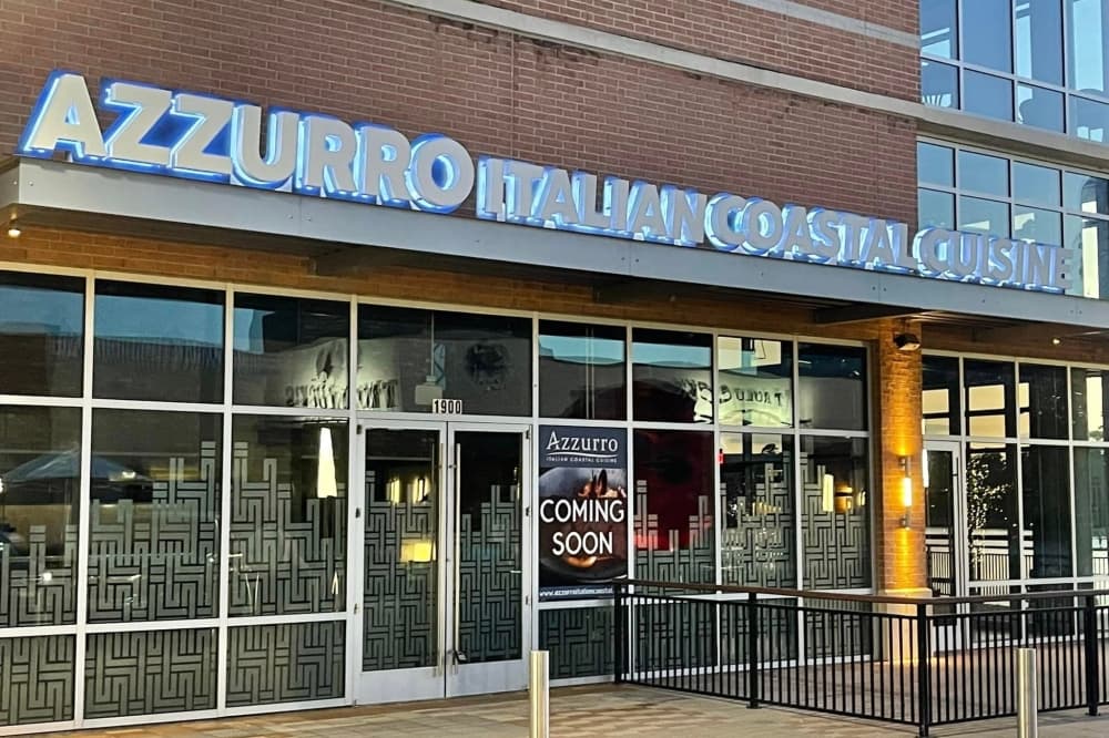 Azzurro Italian Coastal Cuisine anticipates late 2022 opening in Hughes Landing