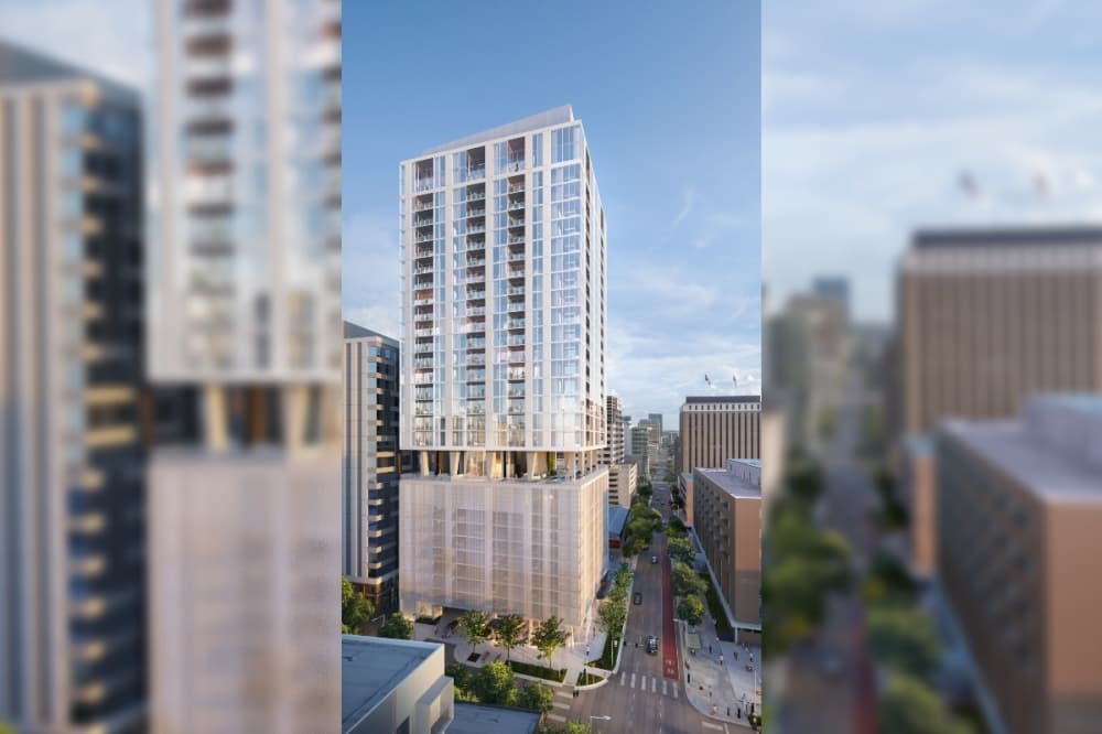 The Linden Residences marks topping out in downtown Austin