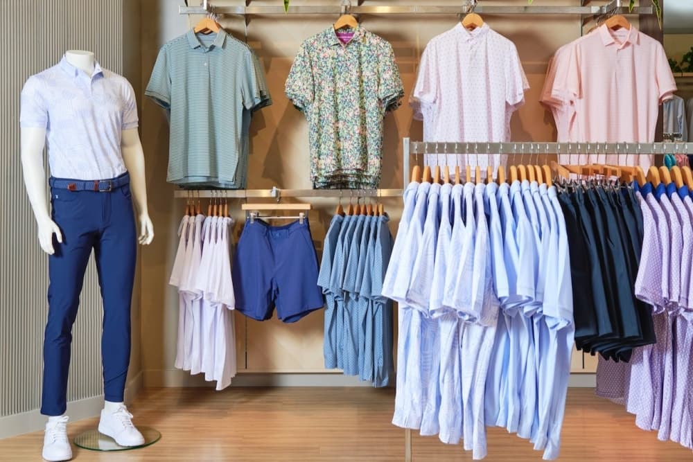 This is a photo of men's clothing from Mizzen Main Southlake store.