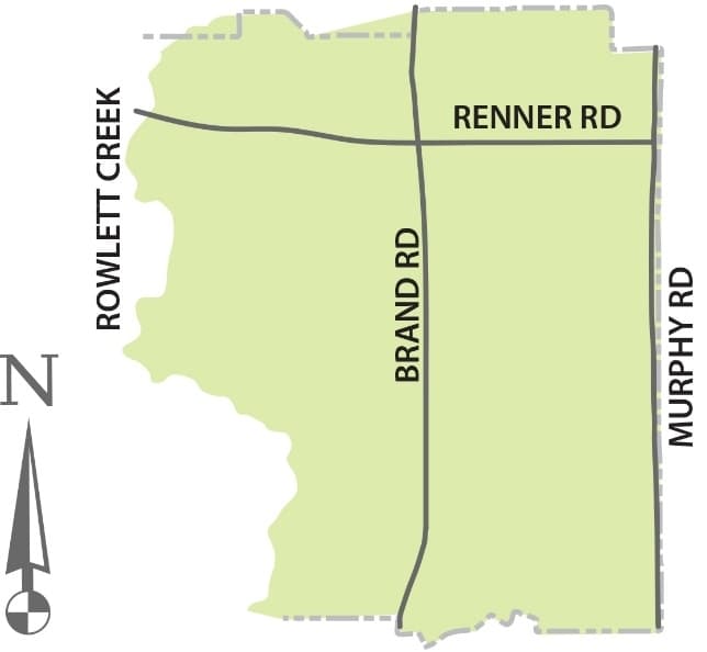 Map of area in Richardson being sprayed for West Nile virus