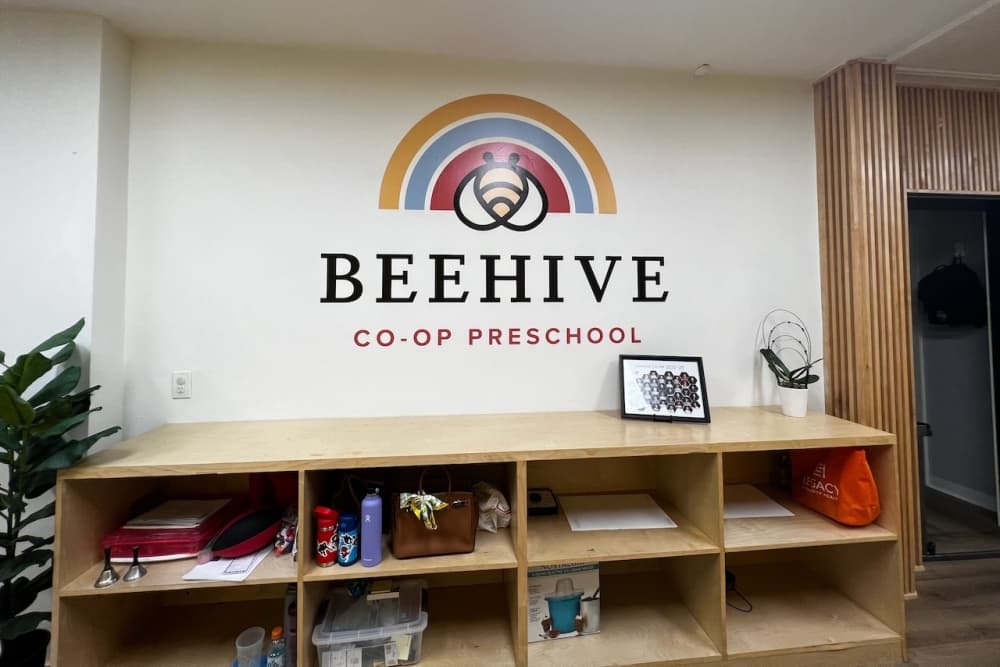 This is a logo of the Beehive preschool.