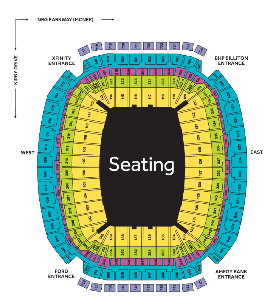 This is an image of seating at NRG Stadium in Houston.