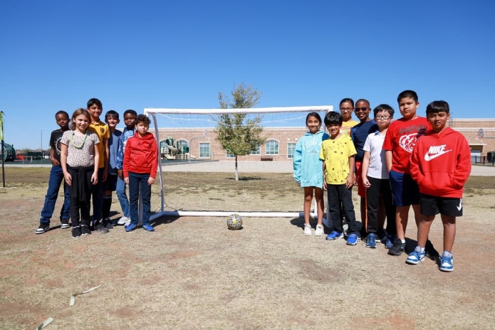 Northwest ISD students collaborate to build soccer goals for campus, community