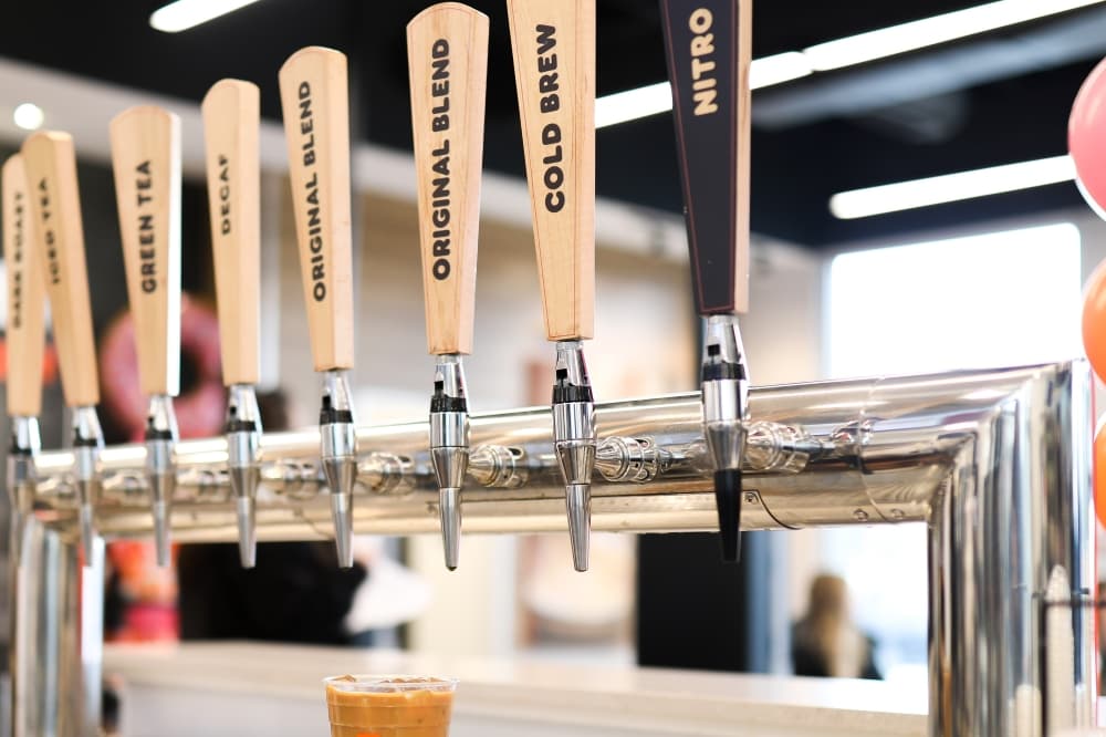 coffees on beer taps