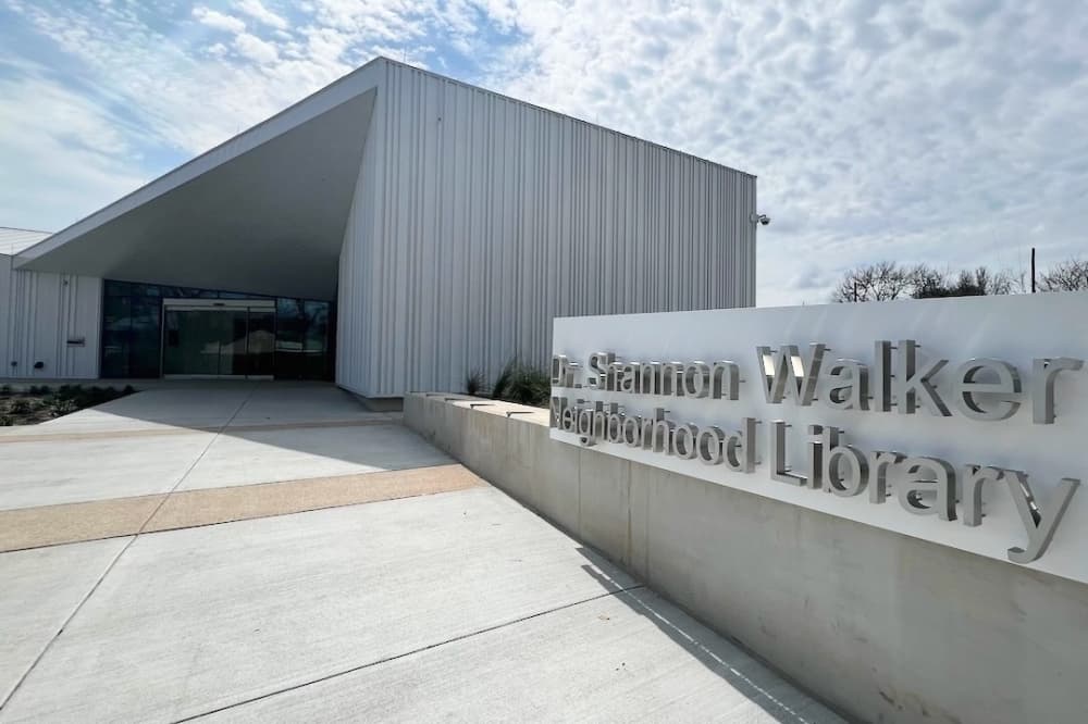 Construction on Westbury's Dr. Shannon Walker Library continues
