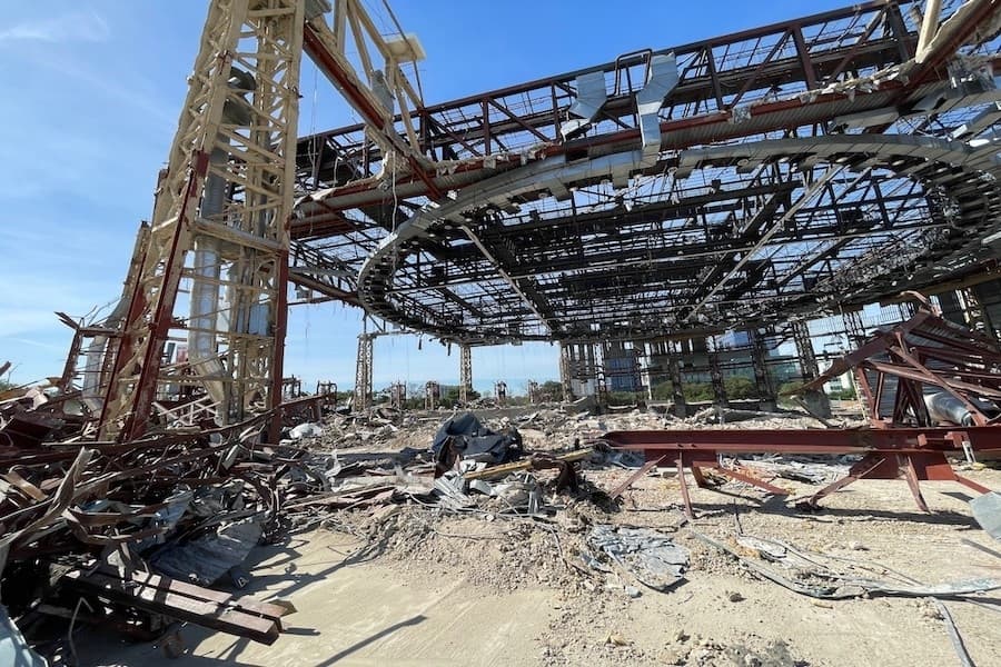 Erwin Center demolition nears completion