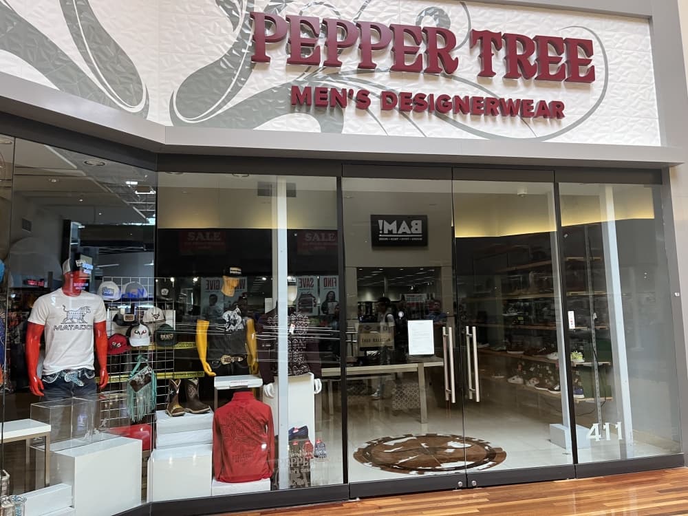 Pepper Tree men's designwear closes in Grapevine Mills
