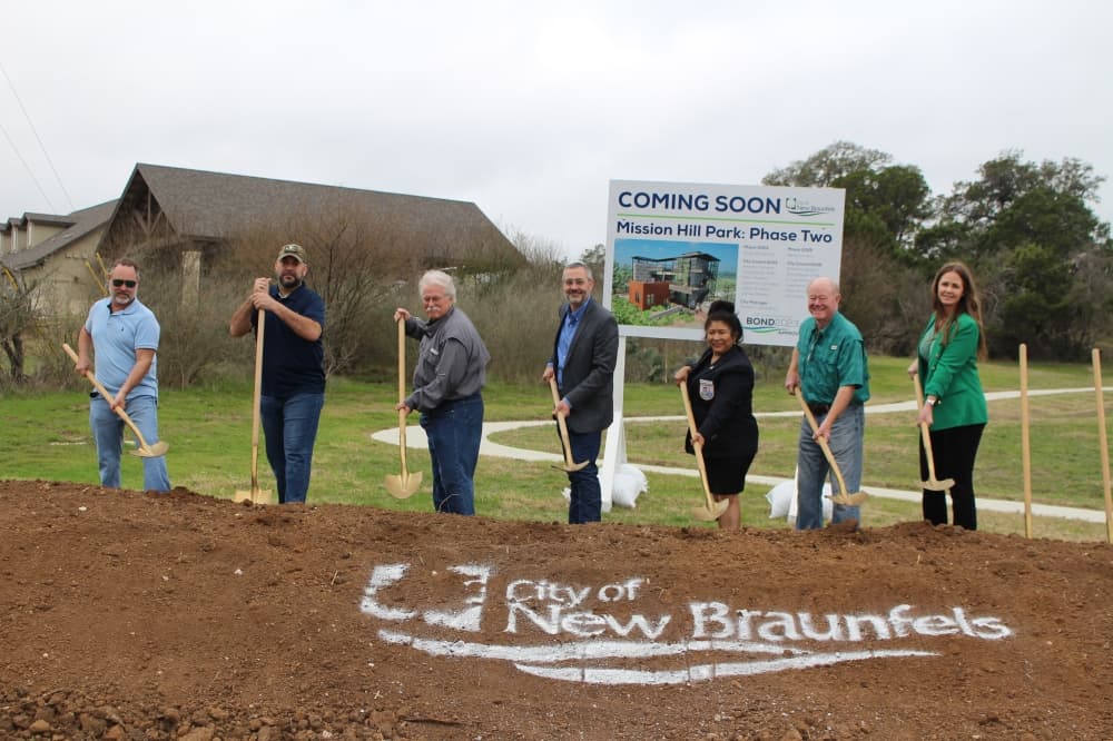 New Braunfels officials break ground on Phase 2 of Mission Hill Park