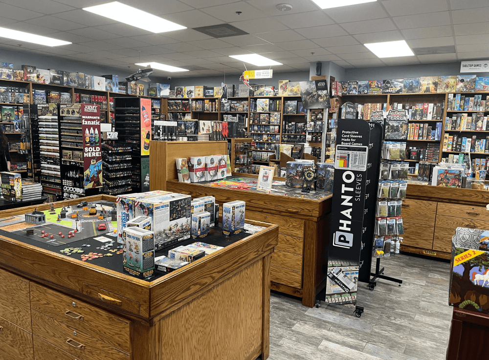 Inside The Adventure Begins, a Conroe comic and collectibles store packed with board games, trading cards and manga.