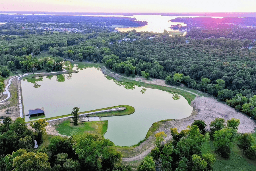 Private marina with 48 boat slips giving Chambers Creek residents direct access to Lake Conroe