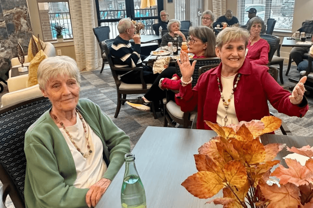 twin rivers at collin creek residents smiling