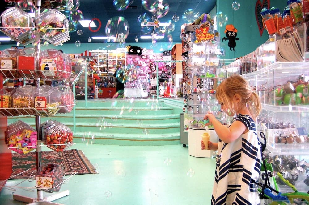 An image of a child inside the store.