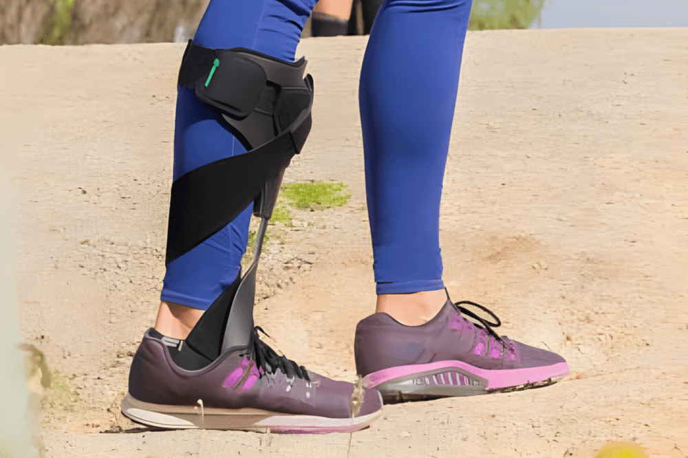 Custom unloader ankle brace fitted by Gazelle Healthcare Solutions experts to help relieve osteoarthritis pain and improve movement.