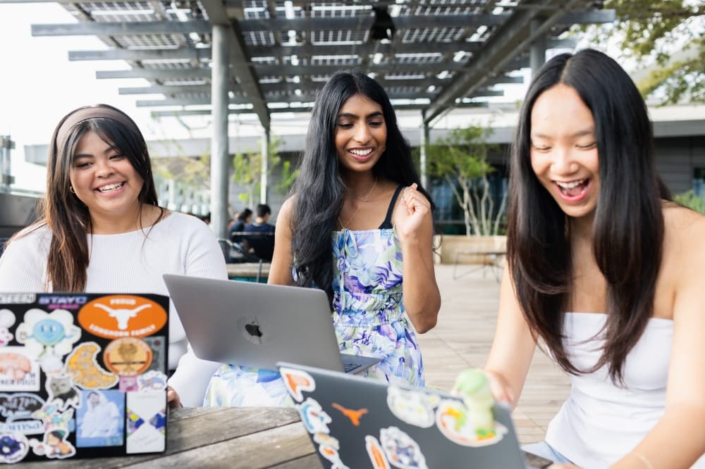Students studying