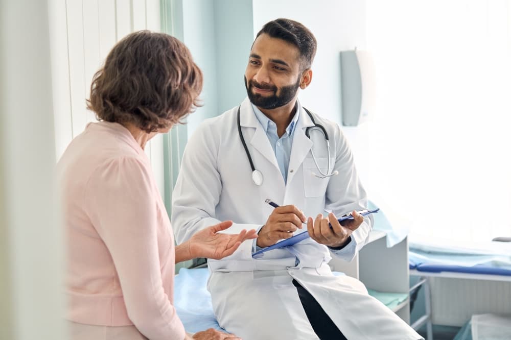 Frisco GI doctor with patient