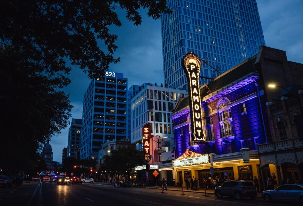An image of the outside of the theatre.