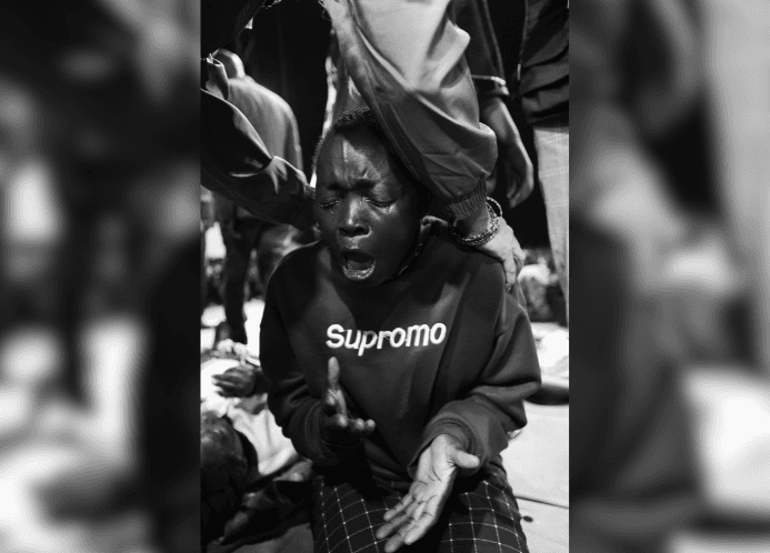 Woman crying