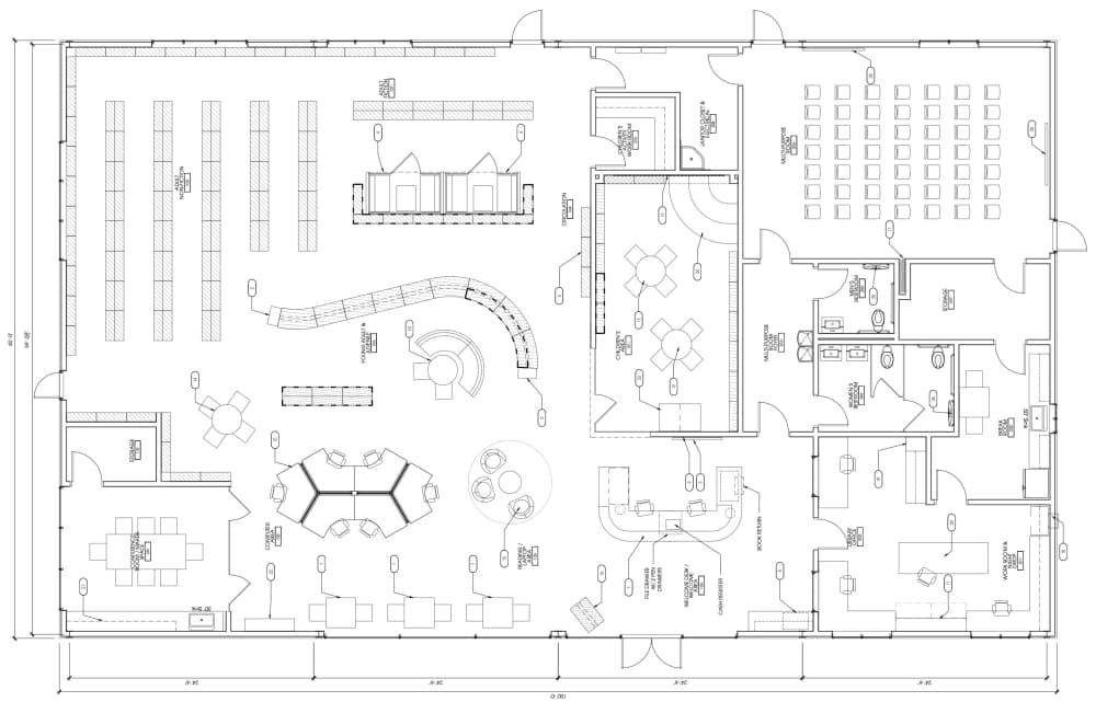 schematics of new library layout
