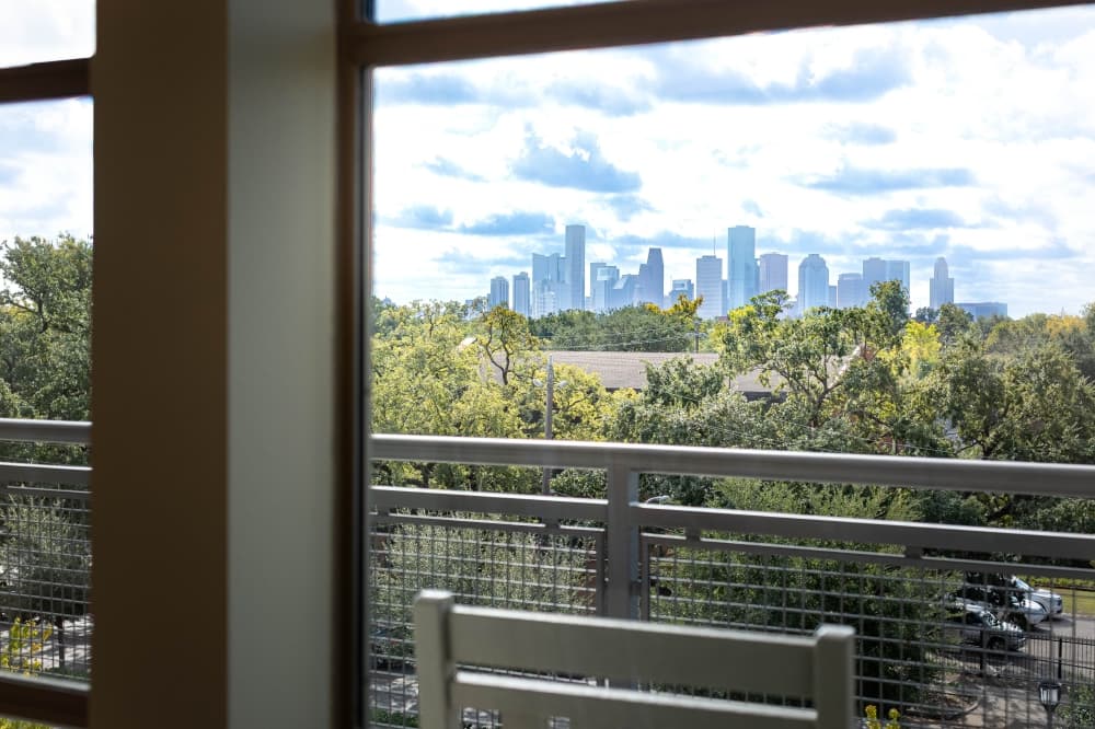 The Village of the Heights patio view
