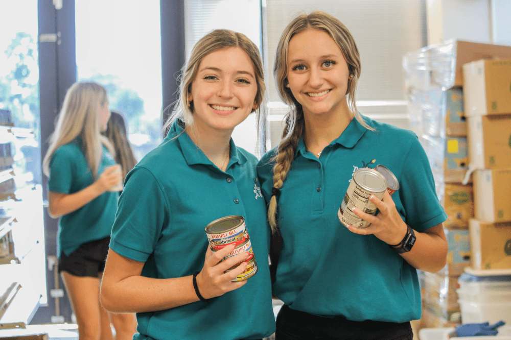 volunteers smiling