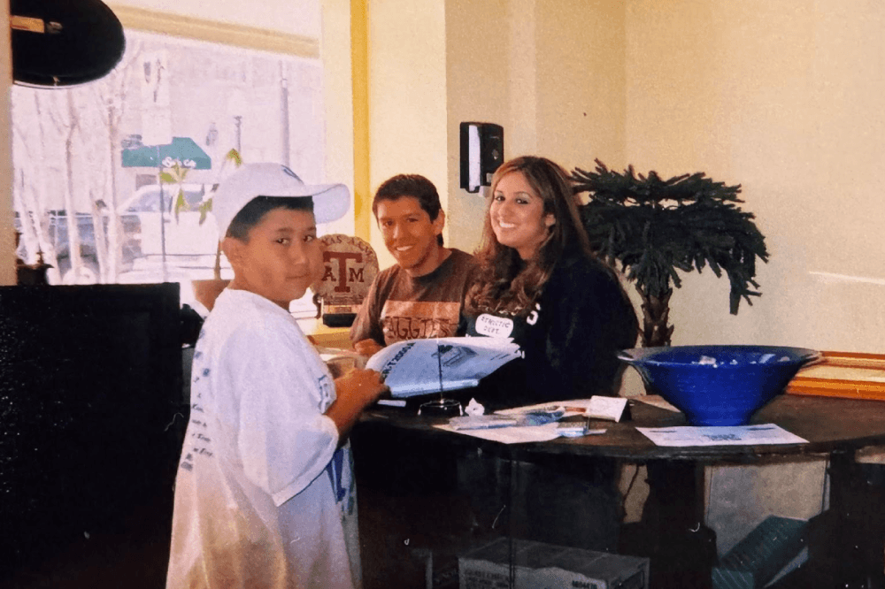 family members at table