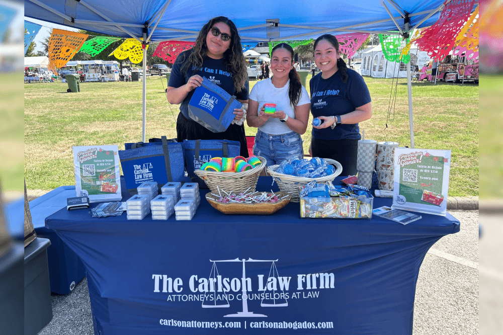 carlson law firm at community event