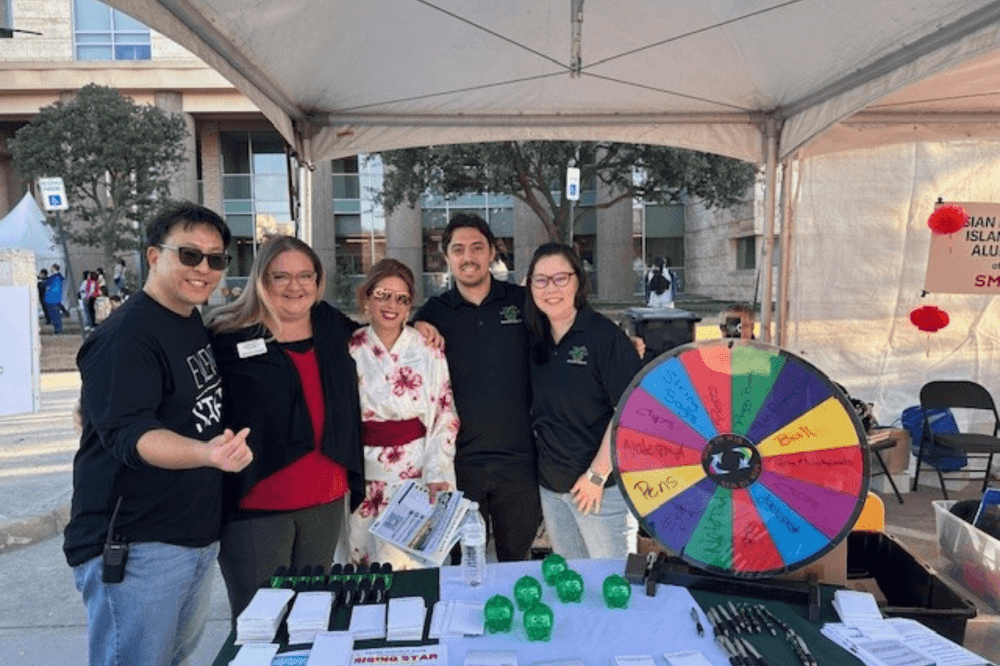 texas republic bank team members at a booth