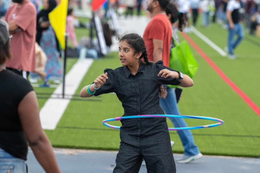 allen isd student hula hooping