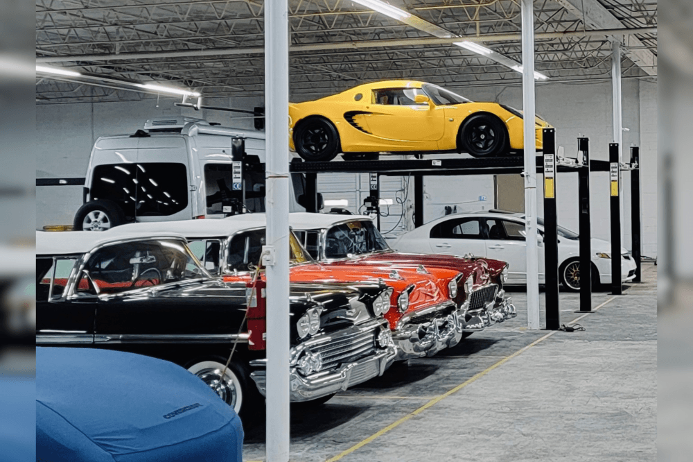 cars in garage in grapevine