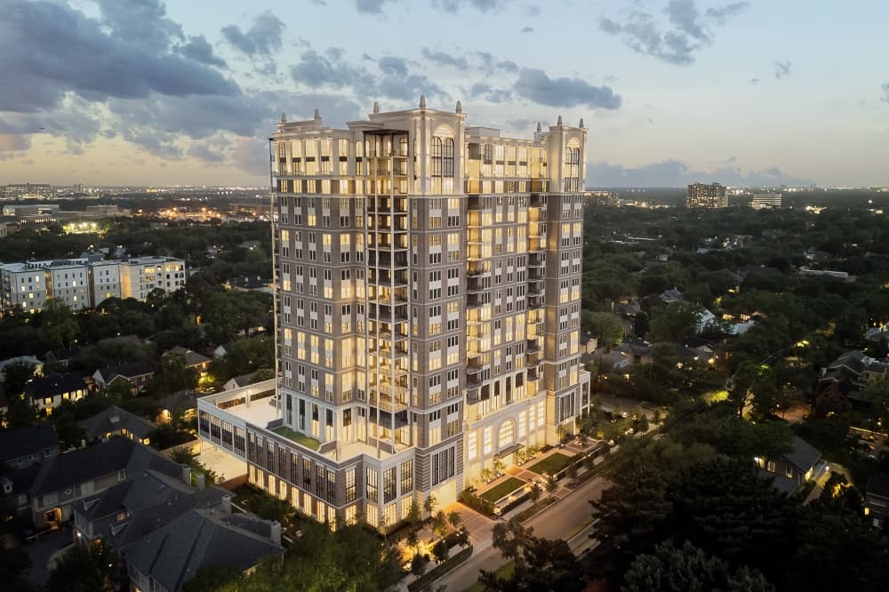 New luxury multifamily high-rise development completes construction near Rice University