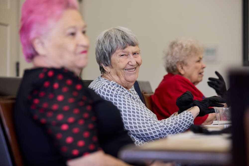 residents smiling