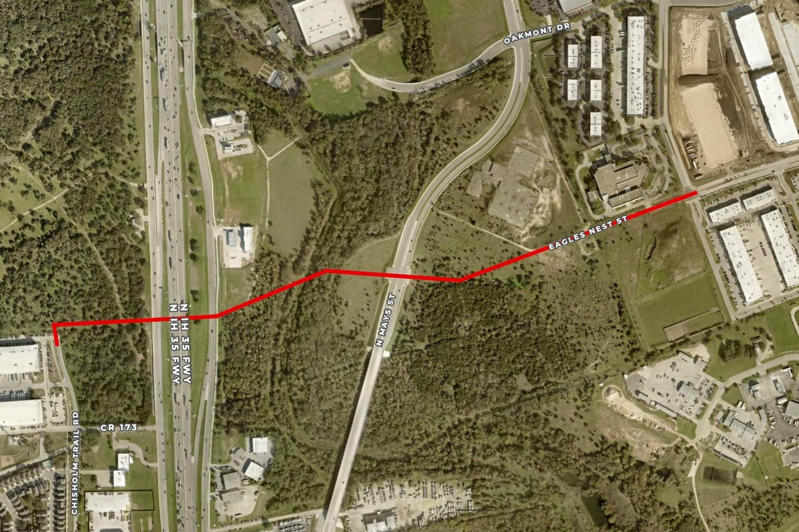 Eagles Nest Street extension moves forward in Round Rock