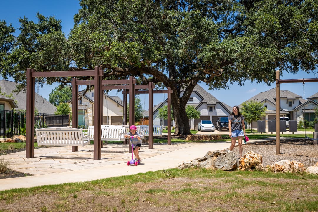 people by the playground