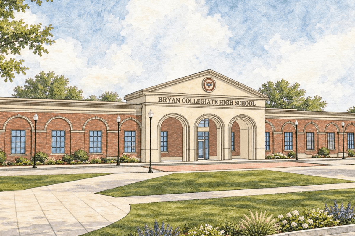 Bryan ISD advances designs for collegiate high school, Merrill Green Field House