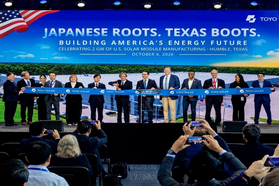 Toyo completes expansion of solar module manufacturing facility in Humble
