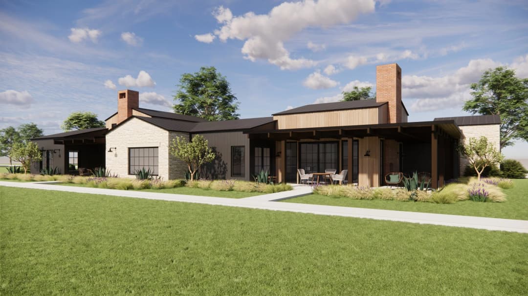 A rendering of a two-bedroom villa at the Varcity in College Station.