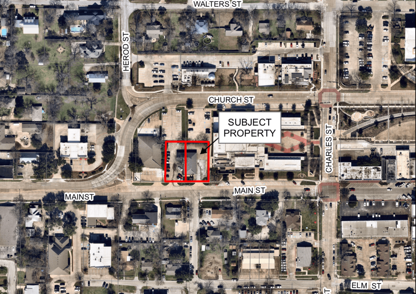 City of Lewisville to purchase property on Main Street to be used for additional public parking