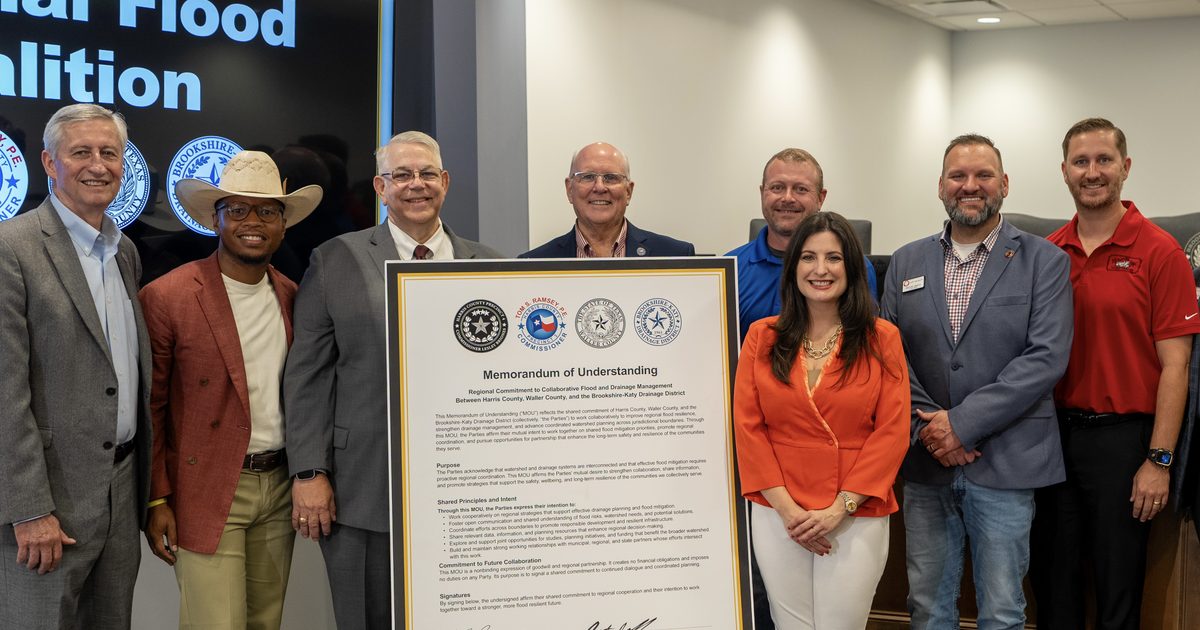 Harris, Waller counties, drainage district announce joint flood resiliency coalition