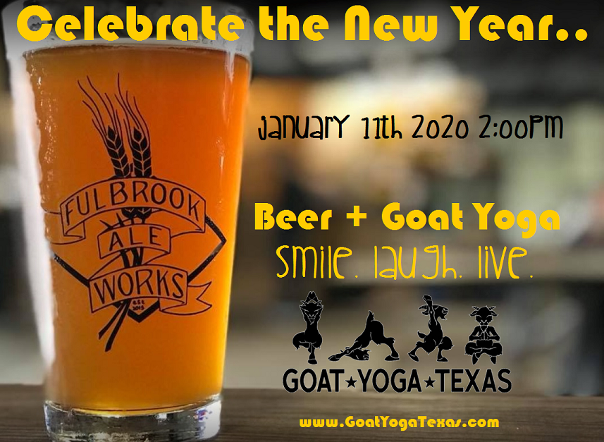 Beer & Goat Yoga at Fulbrook Ale Works - Sat. Jan. 11th @ 2PM