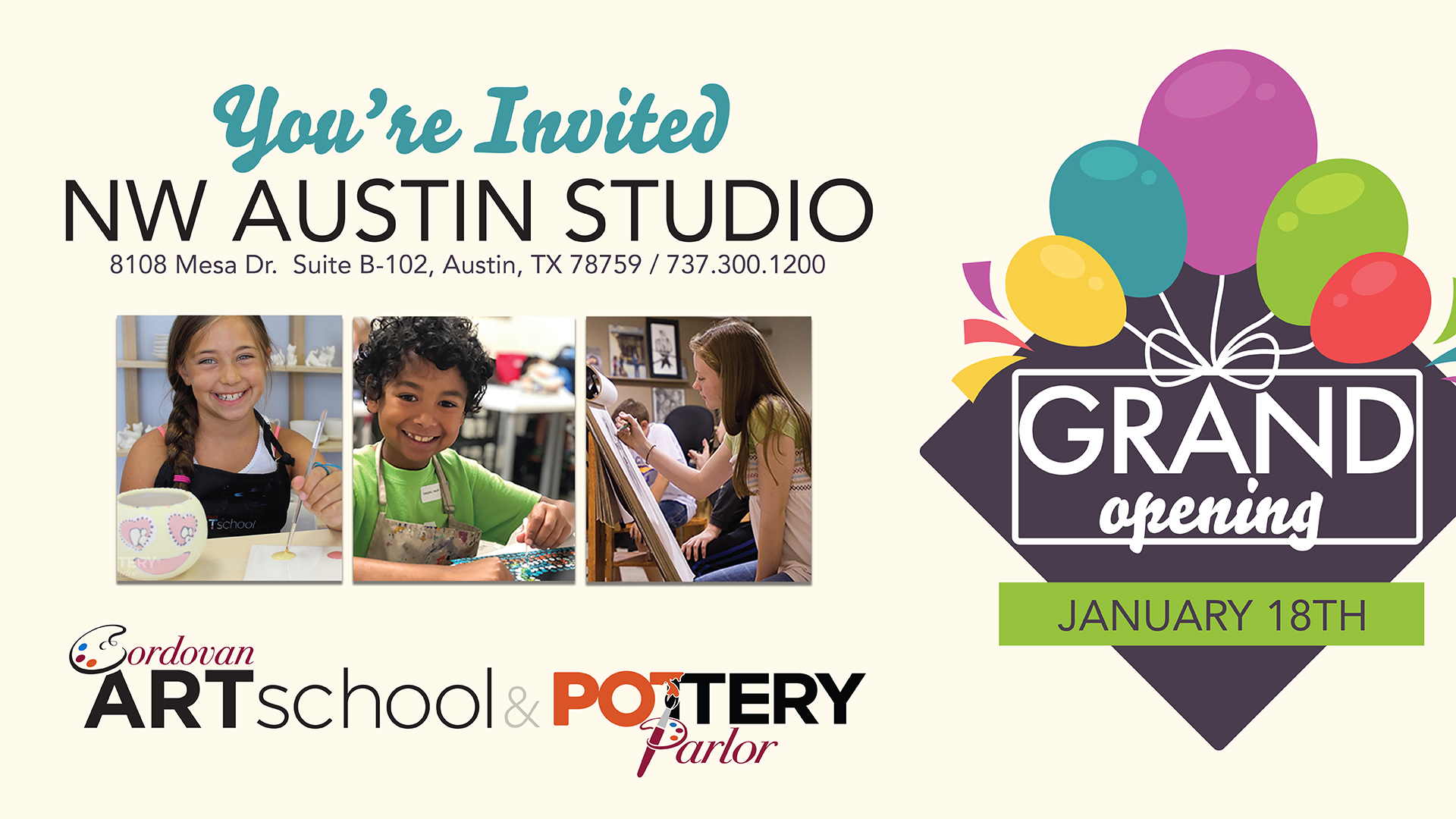 Cordovan Art School & Pottery Parlor Grand Opening