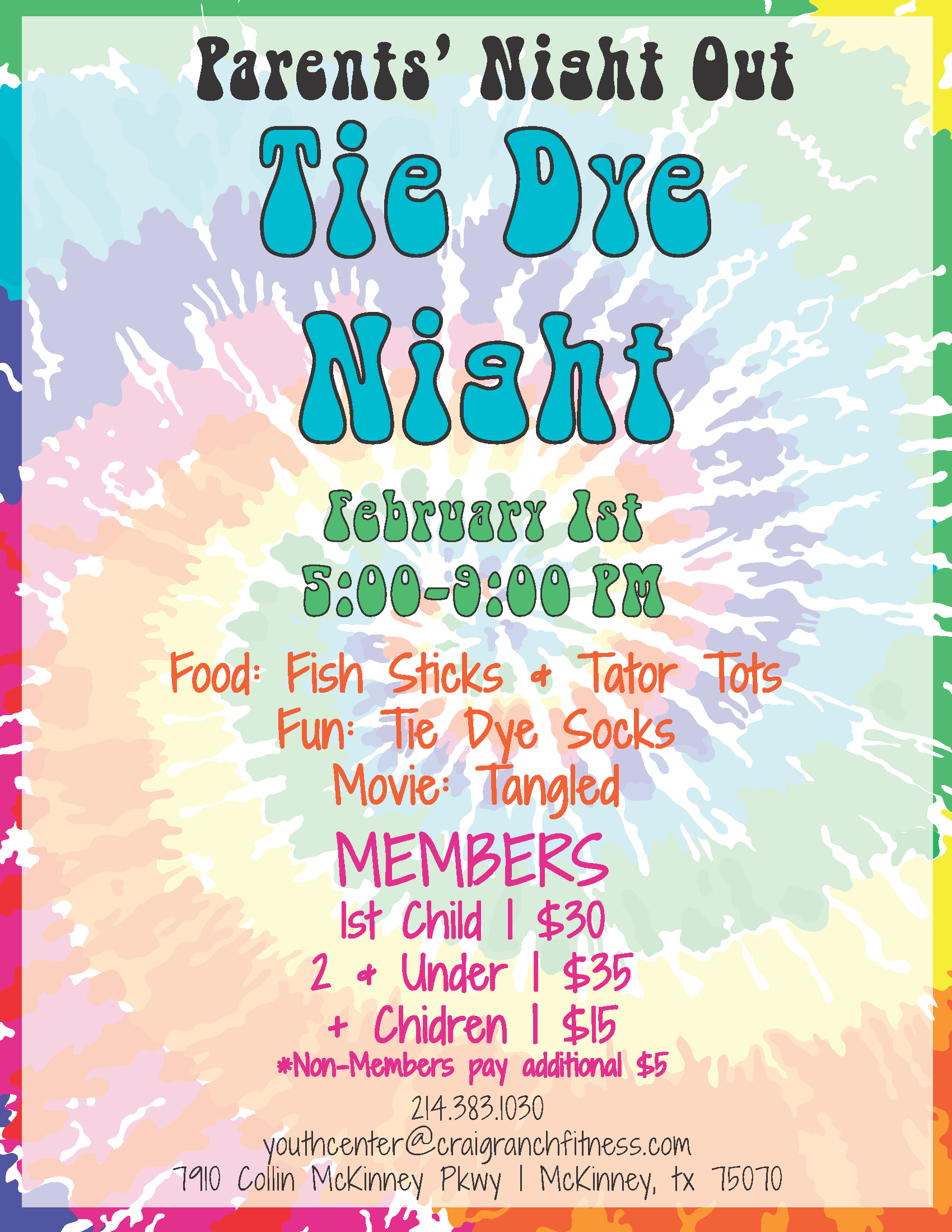 Tie Dye Parents' Night Out