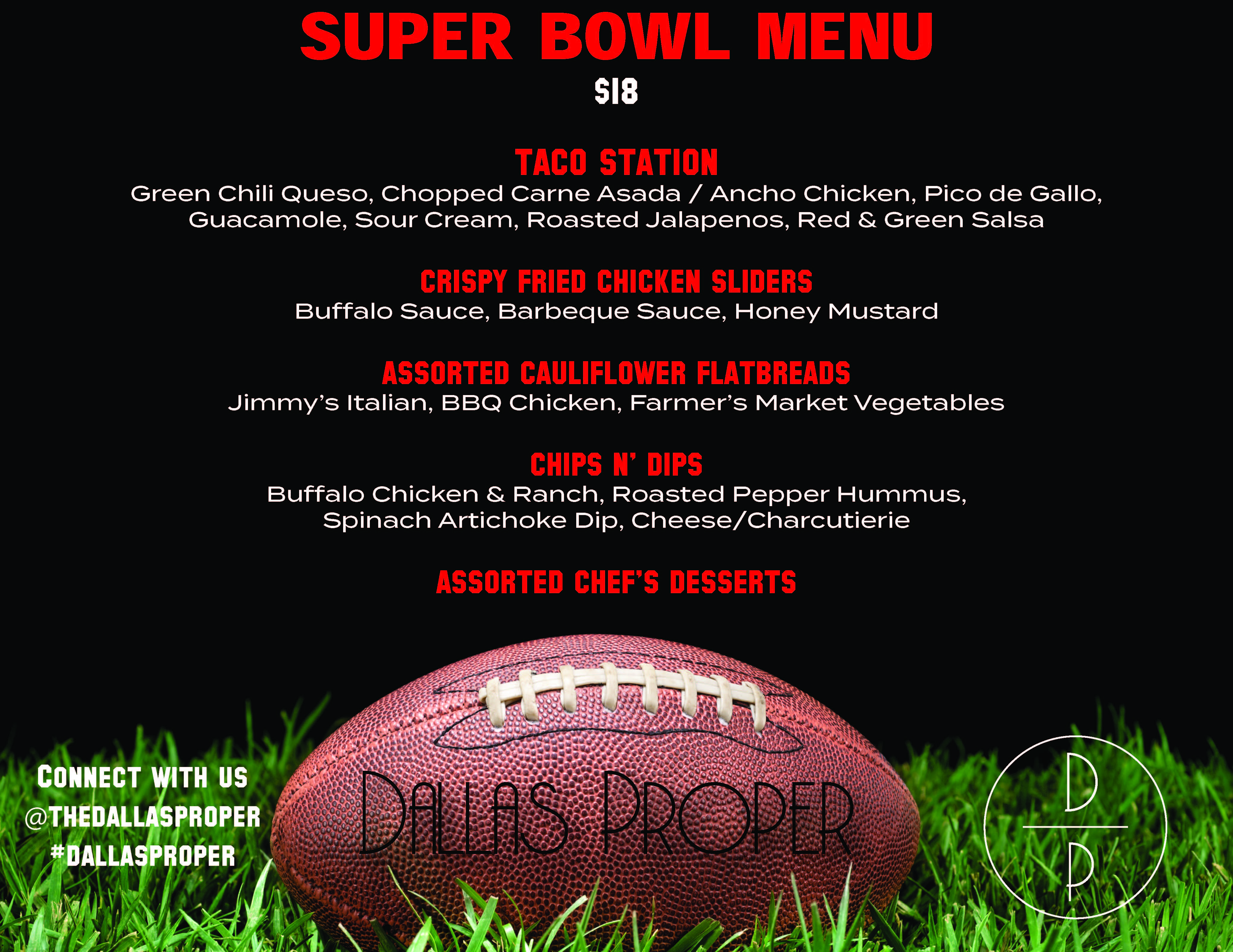 Dallas Proper Feb. 2 Big Game Watch Party