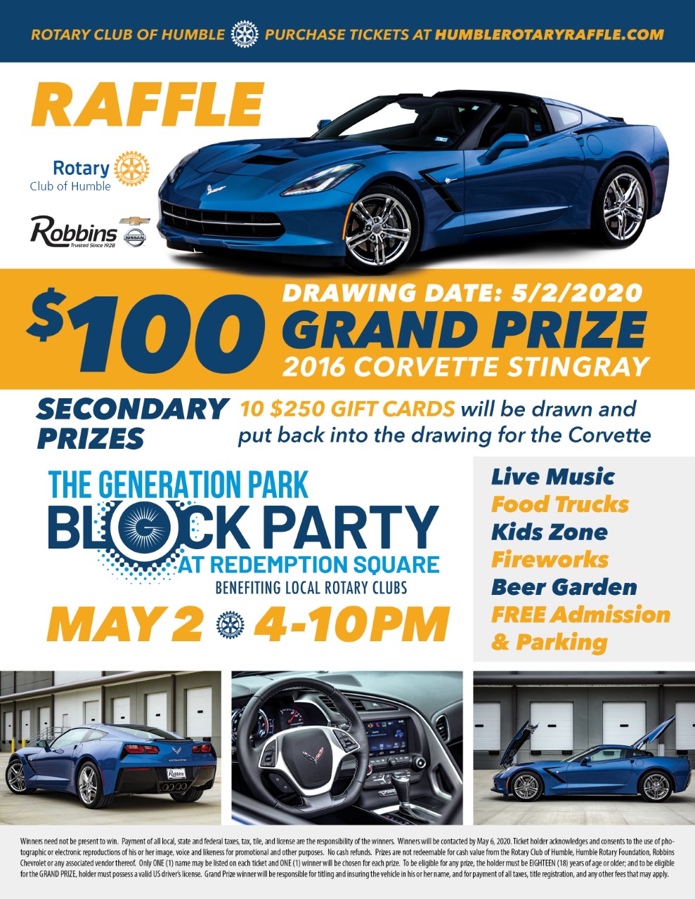 3rd Annual Generation Park Block Party to benefit the Rotary Club of Humble charities