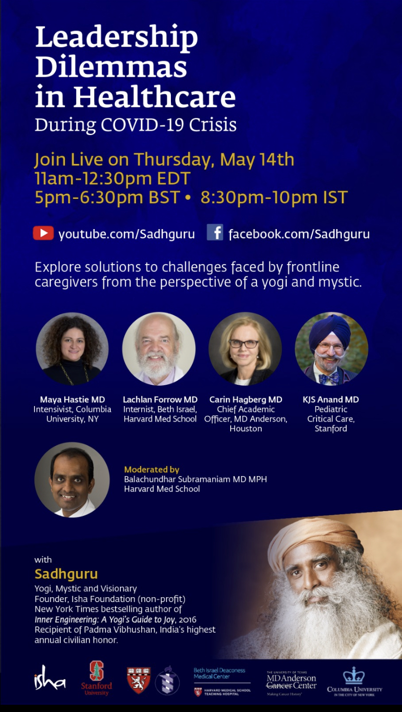 Leadership Dilemmas in Healthcare - Exploring solutions with Sadhguru